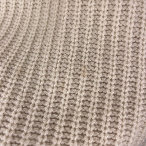 J. Crew Mockneck Tunic Sweater Cream Fine Wool Women's Small Mixed Fabric H4391 - Picture 4 of 9